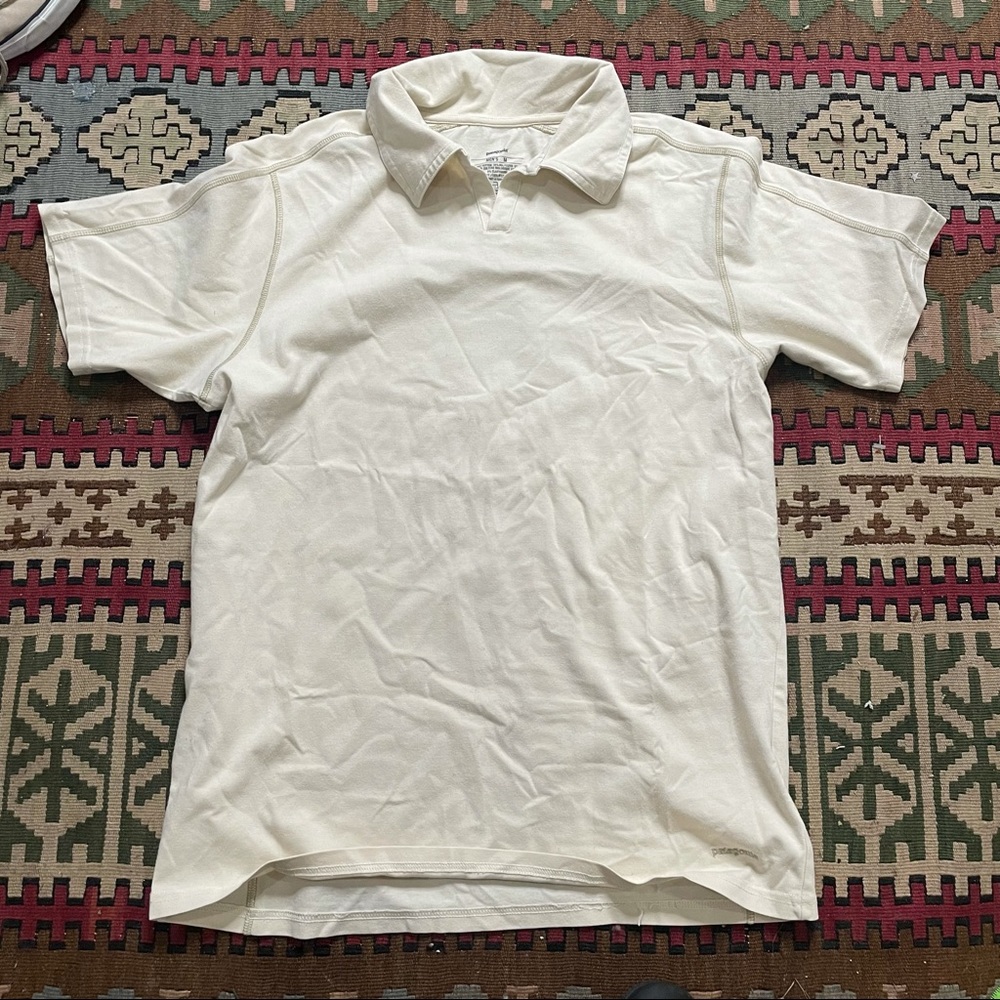 Mens Patagonia polo tan medium